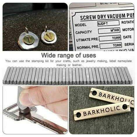 36 Pices Lettres Et Chiffres Frapper, 3mm Poinon Lettre Metal, A-Z Et 0-9 Lettre A Frapper Metal, Chiffre Frapper Pour Estampage Du Mtal, Du Plastique, Du Bois, Du Cuir 7 36 Pices Lettres Et Chiffres Frapper, 3mm Poinon Lettre Metal, A-Z Et 0-9 Lettre A Frapper Metal, Chiffre Frapper Pour Estampage Du Mtal, Du Plastique, Du Bois, Du Cuir – Image 5