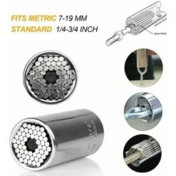 Clé à Douille Clé Universelle Écrou Universel Clé à Douille Universelle Outils à Main Multifonctions Réparation Adaptateur Outils De Réparation Outils Pour Pinces 7-19mm Avec Adaptateur 10 Clé à Douille Clé Universelle Écrou Universel Clé à Douille Universelle Outils à Main Multifonctions Réparation Adaptateur Outils De Réparation Outils Pour Pinces 7-19mm Avec Adaptateur -Silverols Magasin 100342411 4