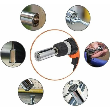 Clé à Douille Clé Universelle Écrou Universel Clé à Douille Universelle Outils à Main Multifonctions Réparation Adaptateur Outils De Réparation Outils Pour Pinces 7-19mm Avec Adaptateur 7 Clé à Douille Clé Universelle Écrou Universel Clé à Douille Universelle Outils à Main Multifonctions Réparation Adaptateur Outils De Réparation Outils Pour Pinces 7-19mm Avec Adaptateur – Image 5