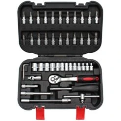 Silverols Magasin 5 MALLETTE JEU DE DOUILLES, OUTILLAGE A MAIN 46 PIECES BGS DIY