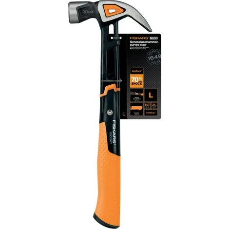Fiskars Marteau Arrache-clous IsoCore L Avec Tête Incurvée, Longueur : 34 Cm, Poids : 779 G, Noir/Orange, 1027203 5 Fiskars Marteau Arrache-clous IsoCore L Avec Tête Incurvée, Longueur : 34 Cm, Poids : 779 G, Noir/Orange, 1027203 – Image 3