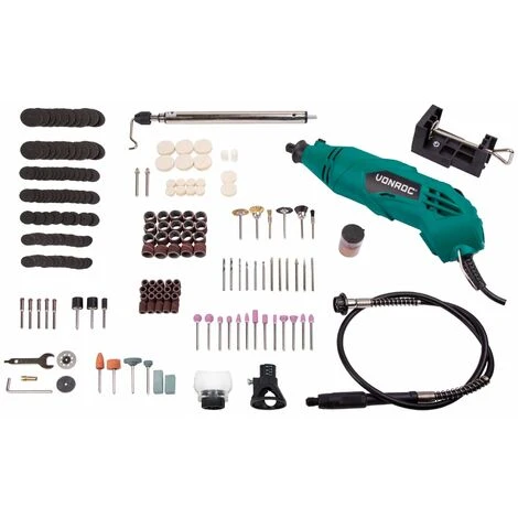 Outil Multifonction Rotatif 160W. Tige Flexible Et 232 Accessoires Inclus 2 Outil Multifonction Rotatif 160W. Tige Flexible Et 232 Accessoires Inclus