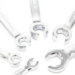 Jeu De Clé Pour Conduite De Frein 6 Pcs 8-19 Mm Clé à Durite De Frein Clé Polygonale Plate à Cliquet -Silverols Magasin 14647841 3