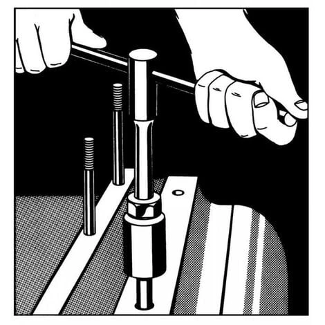 Dégoujonneur Extracteur De Goujon à Rouleaux 4 Pièces 6 Dégoujonneur Extracteur De Goujon à Rouleaux 4 Pièces – Image 4