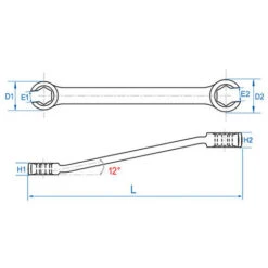Clé à Tuyauter Métrique à 12° - 6 Pans 17 X 19 Mm - L. 210 Mm -Silverols Magasin 17031936 3