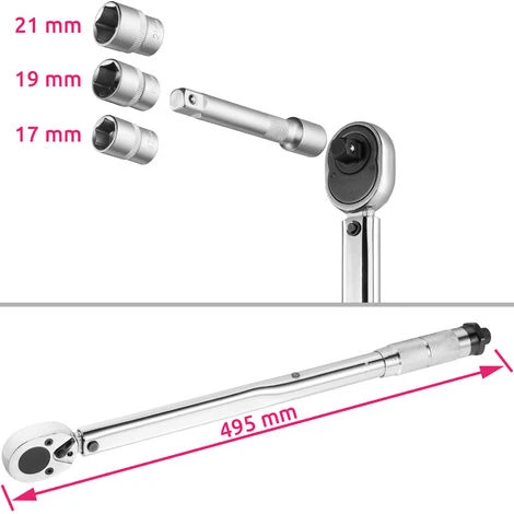 Kit Clé Dynamométrique 5 Pièces - Clé Plate, Clé à Douille, Clé De Torsion 5 Kit Clé Dynamométrique 5 Pièces - Clé Plate, Clé à Douille, Clé De Torsion – Image 3