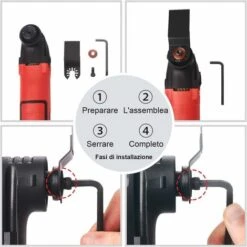 Outil Multifonction Oscillant 300W TEENO Avec 11 Accessoires -Silverols Magasin 23114263 4