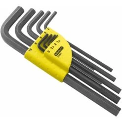 Clé Mâle Longue - Etui De 9 Pièces - Acier Au Silicium - Finition Phosphate Noir - STANLEY, 1-13-947