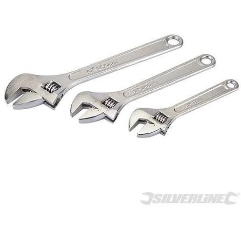Silverline Clés à Molette, 3 Pcs, 150, 200 Et250 Mm, 150. 200 Et 250 Mm 3 Silverline Clés à Molette, 3 Pcs, 150, 200 Et250 Mm, 150. 200 Et 250 Mm