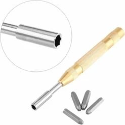 Lettre à Frapper, 38 Pièces Kit De Lettres Et Chiffres à Frapper En Acieravec Poinçons Poinçons à Frappé Automatique 3 Mm -Silverols Magasin 28491890 4