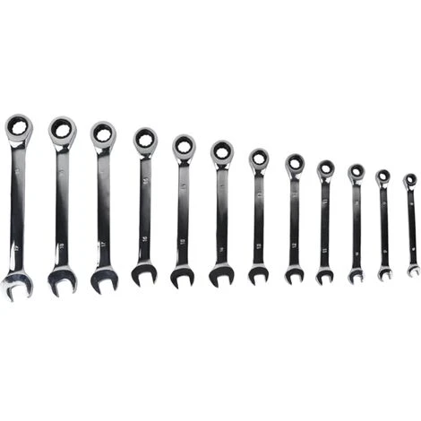 Coffret Clés Mixtes à Cliquet 12 Pièces – 8-19 Mm 72 Dents Tête Fixé 4 Coffret Clés Mixtes à Cliquet 12 Pièces – 8-19 Mm 72 Dents Tête Fixé – Image 2