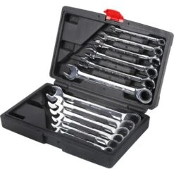 Coffret Clés Mixtes à Cliquet 12 Pièces – 8-19 Mm 72 Dents Tête Fixé 9 Coffret Clés Mixtes à Cliquet 12 Pièces – 8-19 Mm 72 Dents Tête Fixé -Silverols Magasin 33432375 3