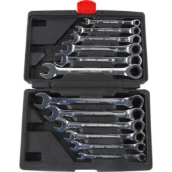 Coffret Clés Mixtes à Cliquet 12 Pièces – 8-19 Mm 72 Dents Tête Fixé 11 Coffret Clés Mixtes à Cliquet 12 Pièces – 8-19 Mm 72 Dents Tête Fixé -Silverols Magasin 33432375 5