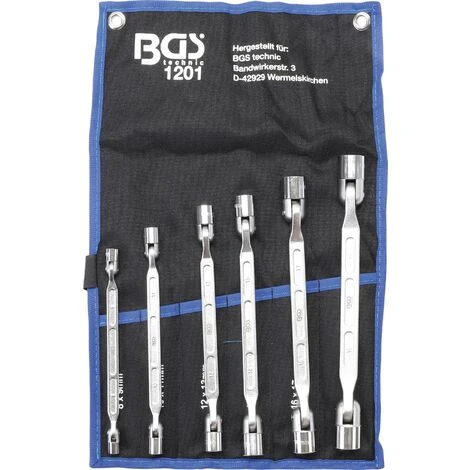 BGS Technic Jeu De Clés à œil Doubles Tête Orientable 6 Pièces 3 BGS Technic Jeu De Clés à œil Doubles Tête Orientable 6 Pièces