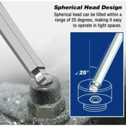 WORKPRO Jeu De 18 Clés Allen Hexagonales En Cr-V Avec Tête Plate, Torx, Sphérique, Clés Males Avec Etui Portative Pour Réparation Et Assemblage De Vélo, Moto, Voiture, Electroménager -Silverols Magasin 39154522 4
