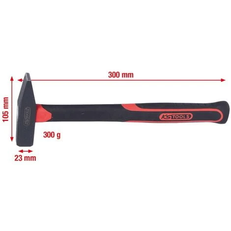 KS TOOLS Marteau De Mécanicien Manche Fibre, 300g 4 KS TOOLS Marteau De Mécanicien Manche Fibre, 300g – Image 2