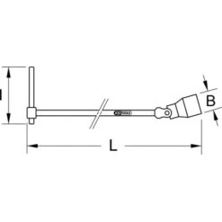 KS TOOLS Clés Longues Articulées 6 Pans, 11mm