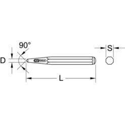KS TOOLS Pointeaux, Ronds, Brunis, Ø 8mm -Silverols Magasin 41882900 2