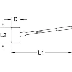 KS TOOLS Masse Sans Rebond, Extralongue, 5500 G -Silverols Magasin 41887766 5