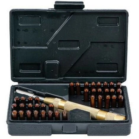 Chiffres Et Lettres A Frapper 4 Mm - Percuteur Automatique - 36 Poinçons 3 Chiffres Et Lettres A Frapper 4 Mm - Percuteur Automatique - 36 Poinçons