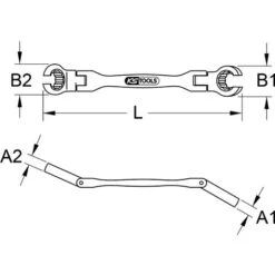 KS TOOLS Jeu De Clés Polygonales Doubles Ouvertes, Avec Double Articulation, 10x11 mm -Silverols Magasin 43381965 3