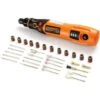 ENGINDOT 3.7 V Outil Rotatif Multifonction Sans Fil Avec 32 Accessoires, 3 Vitesses 5000-15000rpm, Avec USB, Idéal Pour Les Petits Projets De Bricolage PCG01B