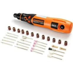 ENGINDOT 3.7 V Outil Rotatif Multifonction Sans Fil Avec 32 Accessoires, 3 Vitesses 5000-15000rpm, Avec USB, Idéal Pour Les Petits Projets De Bricolage PCG01B