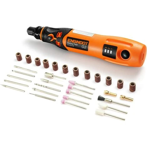 ENGINDOT 3.7 V Outil Rotatif Multifonction Sans Fil Avec 32 Accessoires, 3 Vitesses 5000-15000rpm, Avec USB, Idéal Pour Les Petits Projets De Bricolage PCG01B 3 ENGINDOT 3.7 V Outil Rotatif Multifonction Sans Fil Avec 32 Accessoires, 3 Vitesses 5000-15000rpm, Avec USB, Idéal Pour Les Petits Projets De Bricolage PCG01B