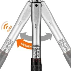 ENGINDOT Clé Dynamométrique, Calibré 1/4" DIN (2.26-22.6 Nm) Longueur De 270mm Avec Certification, Adaptateur, Barre D'extension à Douille En Coffret - HTW4B -Silverols Magasin 44000293 4