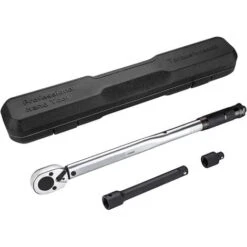 ENGINDOT Clé Dynamométrique Professionnelle 1/2" (42-210 NM), Barre D'extension De Calibration 24T, Boîte De Certification Pour Réparateurs, Réducteur De 3/8" - HTW2B