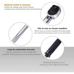 ENGINDOT Clé Dynamométrique Professionnelle 1/2" (42-210 NM), Barre D'extension De Calibration 24T, Boîte De Certification Pour Réparateurs, Réducteur De 3/8" - HTW2B -Silverols Magasin 44000301 3