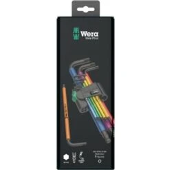 Wera 950 SPKL/9 SM N 6 Pans Intérieurs Jeu De Clés Mâles Coudées 9 Pièces