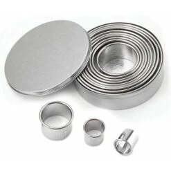 Silverols Magasin 31 12PCS Emporte Piece Rond Cercle Patisserie Emporte Pièces Cuisine Pour Biscuits Pâtes à Sucre Gâteaux Emporte Piece Biscuit Cookie Cutter, Emporte Piece Patisserie En Acier Inoxydable