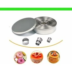 12PCS Emporte Piece Rond Cercle Patisserie Emporte Pièces Cuisine Pour Biscuits Pâtes à Sucre Gâteaux Emporte Piece Biscuit Cookie Cutter, Emporte Piece Patisserie En Acier Inoxydable -Silverols Magasin 44390546 4