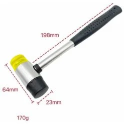 Maillet En Caoutchouc Marteau,Maillet Avec Double Face En Plastique Noir PoignéE Maillet Double Face DiamèTre Pour Projets De Bricolage, Artisanat,Irisfr(1pcs) 9 Maillet En Caoutchouc Marteau,Maillet Avec Double Face En Plastique Noir PoignéE Maillet Double Face DiamèTre Pour Projets De Bricolage, Artisanat,Irisfr(1pcs) -Silverols Magasin 45425969 3