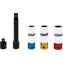 Clé Dynamométrique ½’’ – 470mm - 28-210Nm- Set De 3 Douilles, Raccord Et Rallonge Inclus -Silverols Magasin 46229776 3