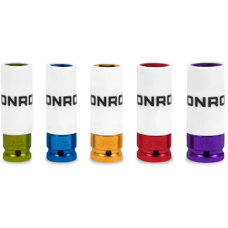 Lot De Douilles - Universelles - ½ Pouce - 5 Pièces : 15, 17, 19, 21 Et 22mm - Avec Manchon En Téflon - Compatible Avec TW501XX Et Autres Clés Pneumatiques Et Dynamométriques 3 Lot De Douilles - Universelles - ½ Pouce - 5 Pièces : 15, 17, 19, 21 Et 22mm - Avec Manchon En Téflon - Compatible Avec TW501XX Et Autres Clés Pneumatiques Et Dynamométriques