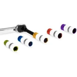 Lot De Douilles - Universelles - ½ Pouce - 5 Pièces : 15, 17, 19, 21 Et 22mm - Avec Manchon En Téflon - Compatible Avec TW501XX Et Autres Clés Pneumatiques Et Dynamométriques 6 Lot De Douilles - Universelles - ½ Pouce - 5 Pièces : 15, 17, 19, 21 Et 22mm - Avec Manchon En Téflon - Compatible Avec TW501XX Et Autres Clés Pneumatiques Et Dynamométriques -Silverols Magasin 50443574 2