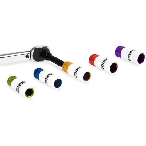 Lot De Douilles - Universelles - ½ Pouce - 5 Pièces : 15, 17, 19, 21 Et 22mm - Avec Manchon En Téflon - Compatible Avec TW501XX Et Autres Clés Pneumatiques Et Dynamométriques 4 Lot De Douilles - Universelles - ½ Pouce - 5 Pièces : 15, 17, 19, 21 Et 22mm - Avec Manchon En Téflon - Compatible Avec TW501XX Et Autres Clés Pneumatiques Et Dynamométriques – Image 2