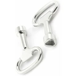 Lot De 2 Clés Triangulaires En Métal Pour Verrou Triangulaire De 8 Mm -Silverols Magasin 50892605 2
