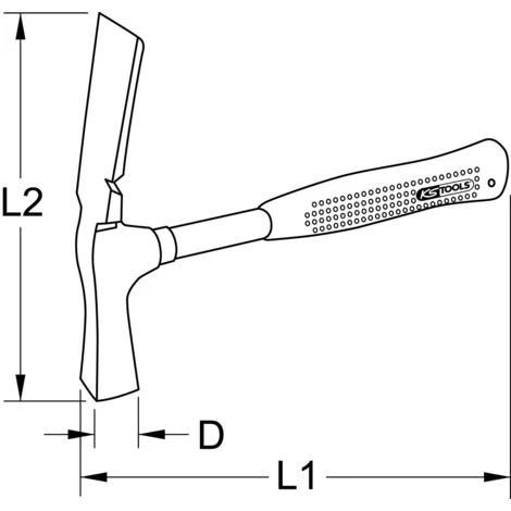 KS TOOLS Marteau De Maçon, Manche Acier Et Néoprène 600 G 7 KS TOOLS Marteau De Maçon, Manche Acier Et Néoprène 600 G – Image 5