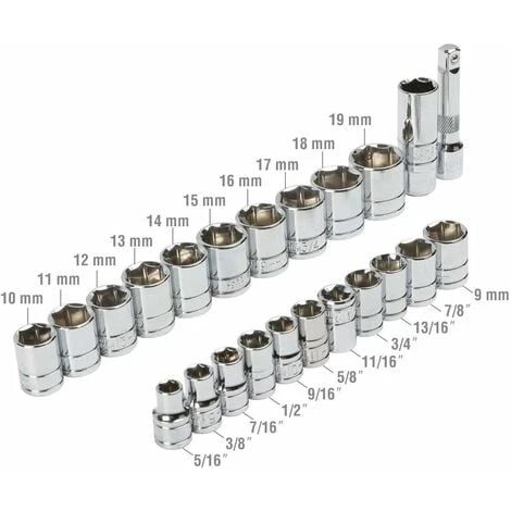 WORKPRO Coffret De Douilles Compact Avec Clé à Cliquet 3/8-inch 24-Pièce 4 WORKPRO Coffret De Douilles Compact Avec Clé à Cliquet 3/8-inch 24-Pièce – Image 2