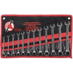 CLES MIXTES A CLIQUET - JEU DE 12 CLES BGS BERGLAND DE 8 A 19 MM