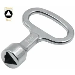 Clé Triangulaire En Métal Clé De La Boîte Du Compteur Clé Triangle à Douille Argent ，Clé Pour Armoires De Distribution Triangle 10 Mm，Guazhuni