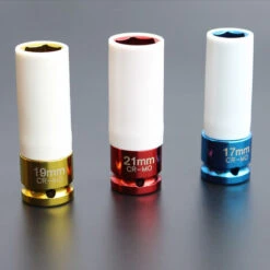 SWANEW 3 Pces Jeu De Douilles De Force Clé à Chocs Jeu De Douilles Pour Jantes Alu 1/2"17-19-21mm -Silverols Magasin 57503543 4