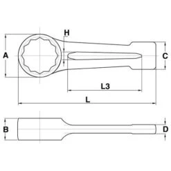 TENGTOOLS 160750105 LLAVE ESTRELLA DE GOLPE 24MM 903024