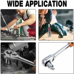 LYCXAMES -- 4Pcs Adaptateur à Cliquet Adaptateur Douille Cliquet 1/2 à 3/8-3/8 à 1/2-1/4 à 3/8-3/8 à 1/4 Réducteur De Douille Pour Douilles Et Embouts -Silverols Magasin 61039598 5