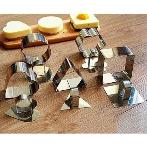 Emporte-pièces,Cercles De Présentation,Lot De 4 Emporte-Pièces Ronds Avec Poussoir En Acier Inoxydable De Haute Qualité 7 Emporte-pièces,Cercles De Présentation,Lot De 4 Emporte-Pièces Ronds Avec Poussoir En Acier Inoxydable De Haute Qualité – Image 5