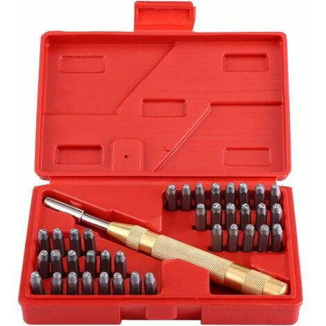 Buchstaben Zum Schlagen 38 Stück, BR-Vie Kit Von Buchstaben Und Zahlen Zum Schlagen In Stahl Mit Stanzen Schlagstanzen Automatisch 3 Mm 4 Buchstaben Zum Schlagen 38 Stück, BR-Vie Kit Von Buchstaben Und Zahlen Zum Schlagen In Stahl Mit Stanzen Schlagstanzen Automatisch 3 Mm – Image 2