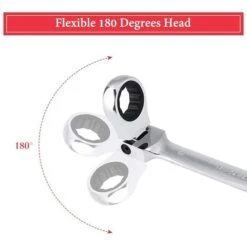 Clés Mixtes,Jeu De 12 Clé à Cliquet Mixtes Combiné Spanner Tête Mobile Arent FUiENKO -Silverols Magasin 64475818 3